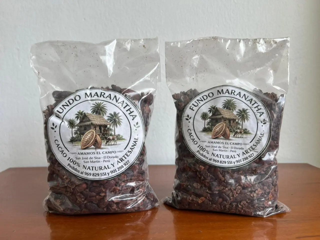 Cacao tostado pelado descascarillado, bolsa 1 kg – Fundo Maranatha