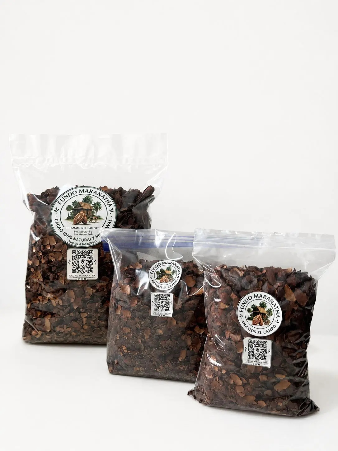 Cascarilla de cacao embolsada – Fundo Maranatha